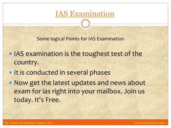 step of ias examination