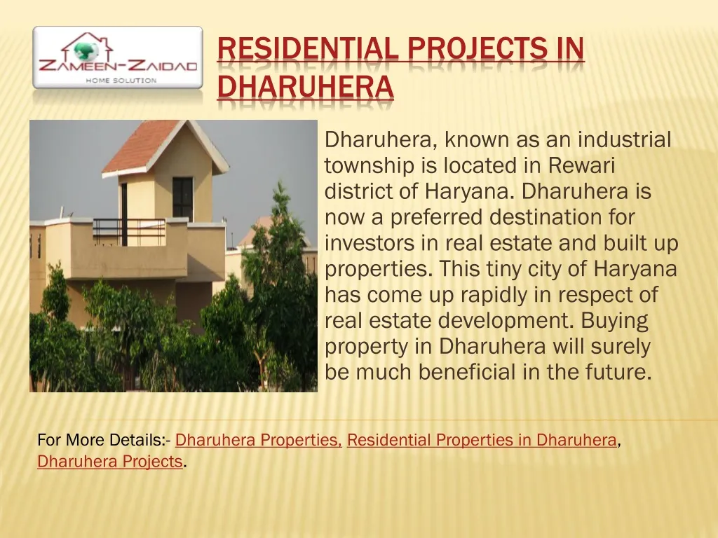 residential projects in dharuhera