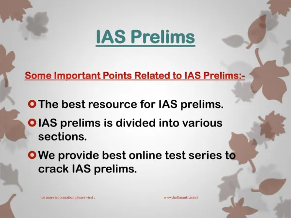 Get test series for IAS prelims