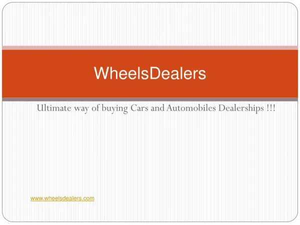 Wheelsdealers - Used automobile for sale