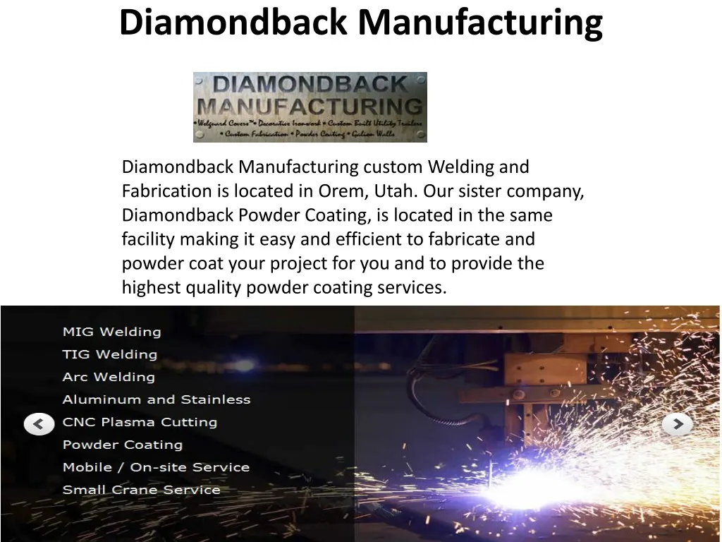 diamondback manufacturing