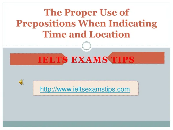 IELTS Training - IELTS Writing and Speaking - Preopositins