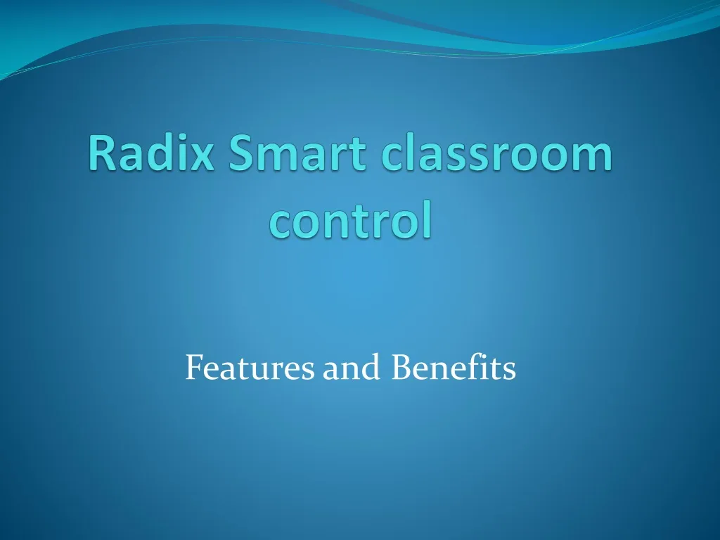 radix smart classroom control