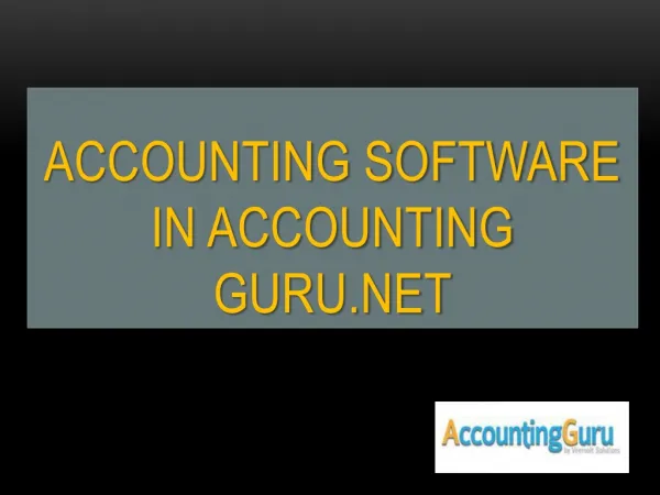 Accounting Guru-Cloud accounting software