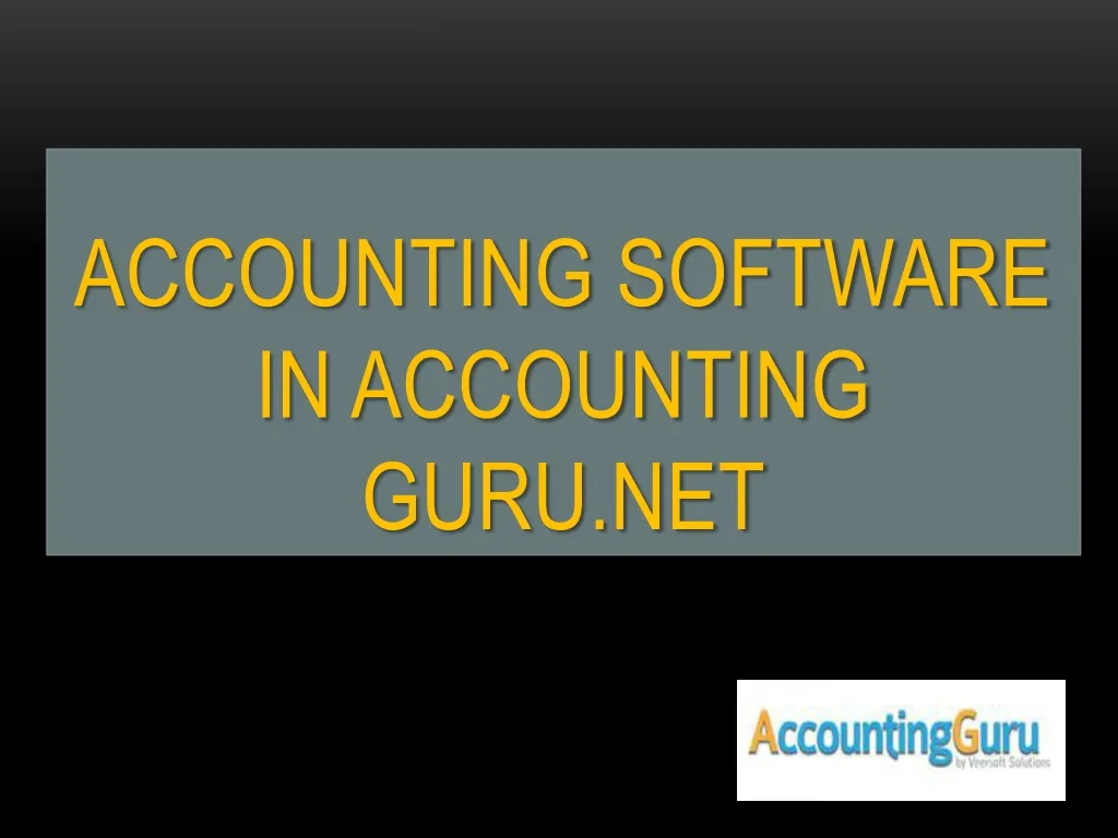 accounting software in accounting guru net