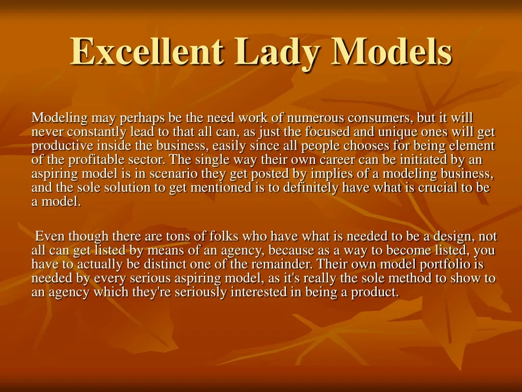 excellent lady models