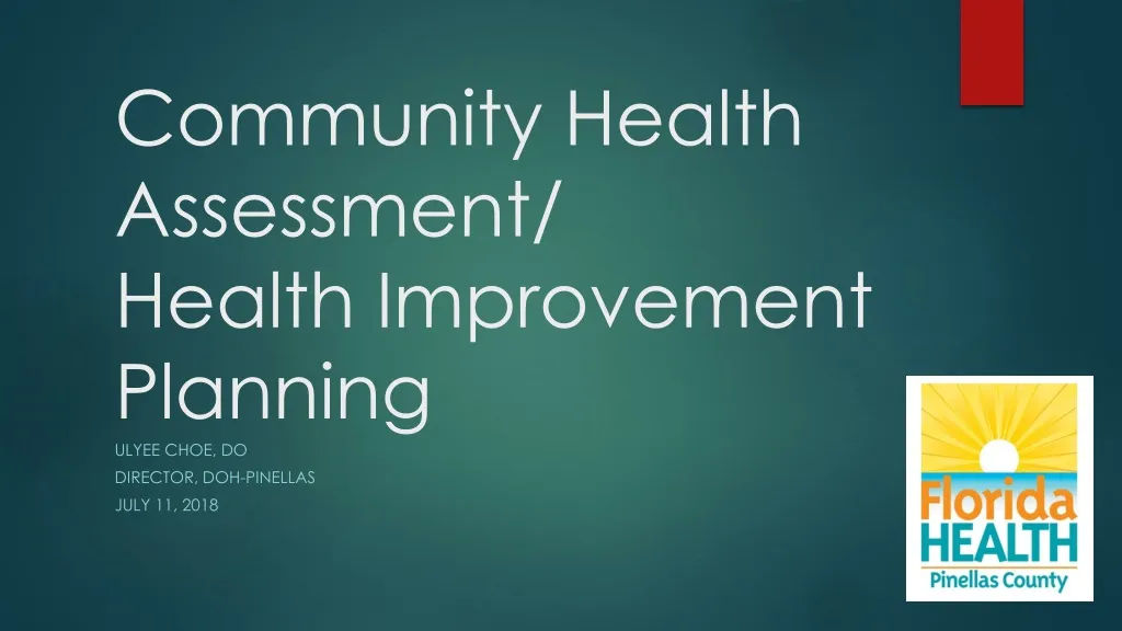 community health assessment health improvement planning