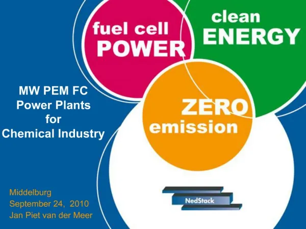 MW PEM FC Power Plants for Chemical Industry