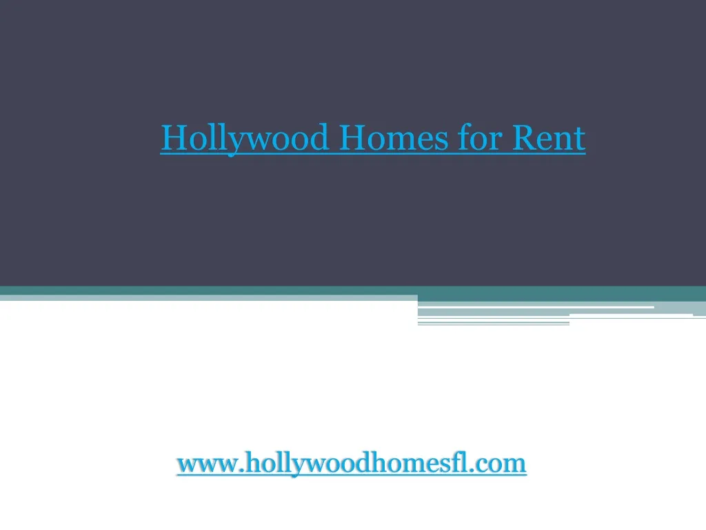 hollywood homes for rent
