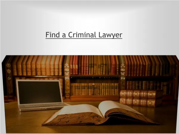 Find a Criminal Lawyer