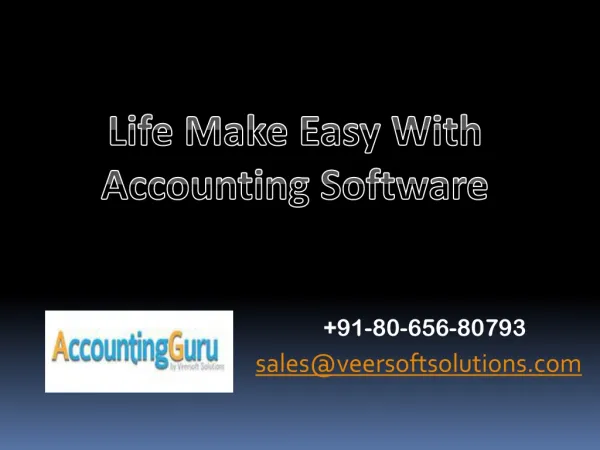 Life Make easy with Accounting software