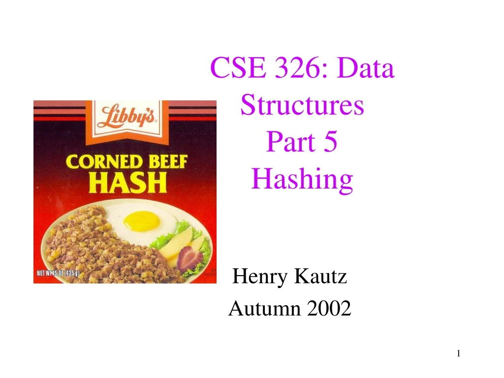cse 326 data structures part 5 hashing