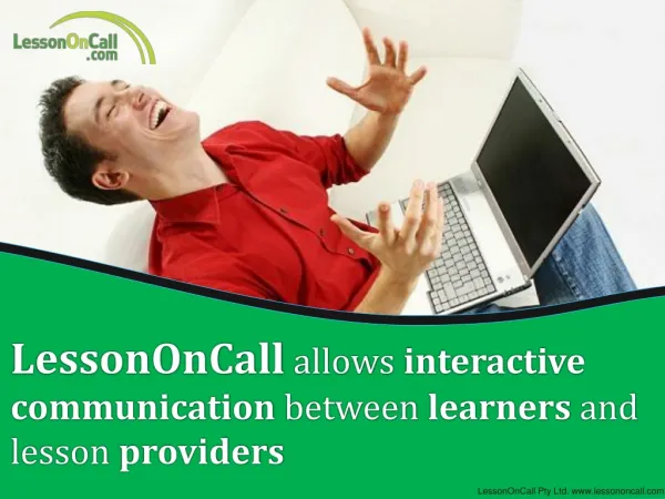 LessonOnCall allows interactive communication between learne