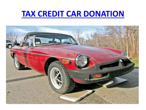 Tax Credit Car Donation