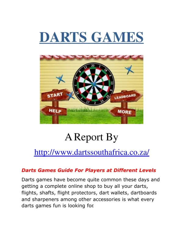Darts Games