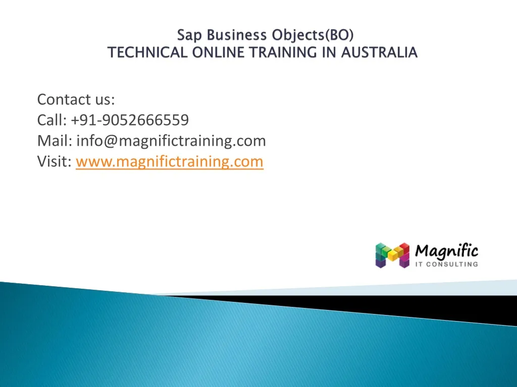 sap business objects bo technical online training in australia