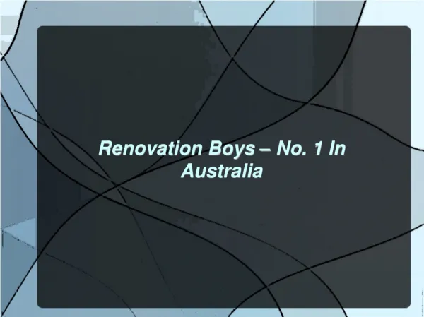 Renovation Boys – No. 1 In Australia