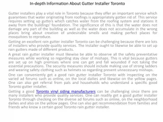 Toronto aluminum siding contractor - slide 1