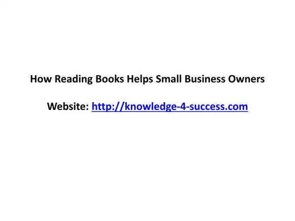 How Reading Books Helps Small Business Owners