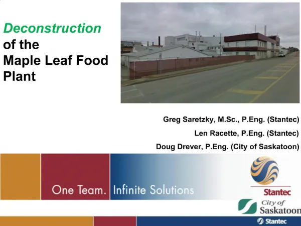Deconstruction of the Maple Leaf Food Plant