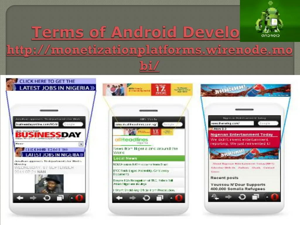 terms of android developer http monetizationplatforms wirenode mobi