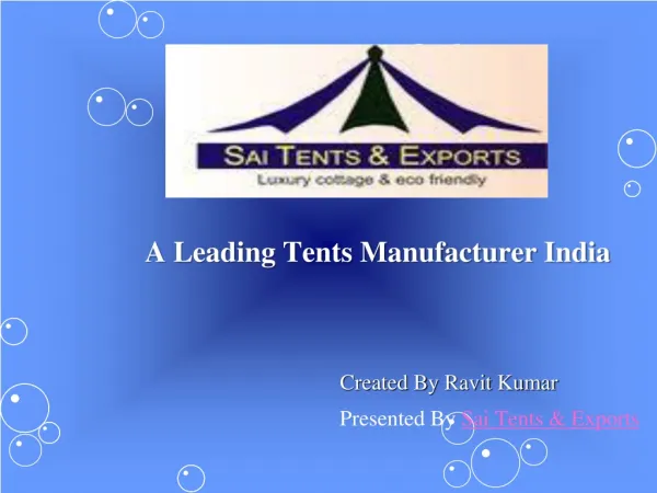 Tents manufacturer India