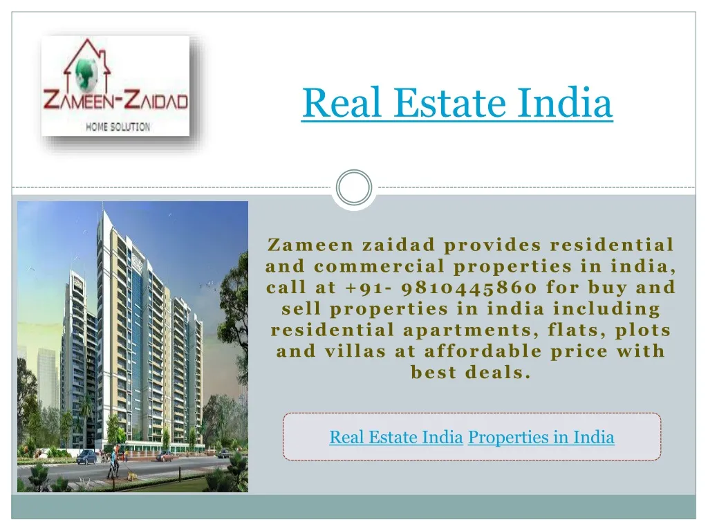 PPT - Real Estate India PowerPoint Presentation, free download - ID:1351110