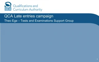 QCA Late entires campaign - slide 1