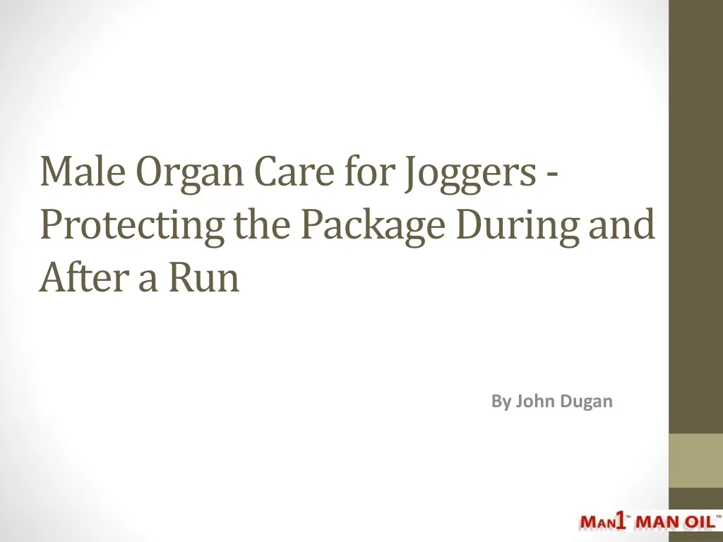 male organ care for joggers protecting the package during and after a run