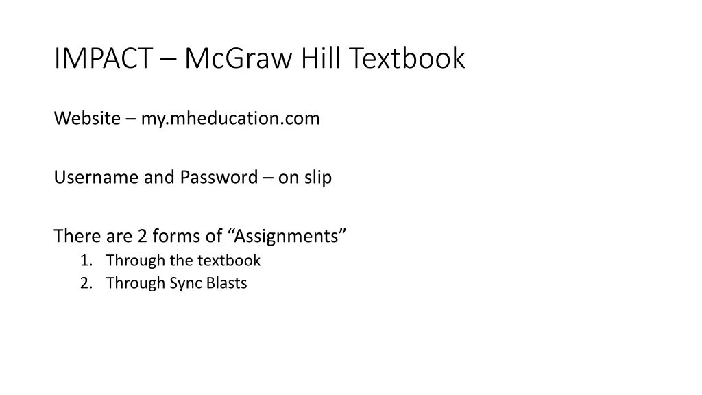 impact mcgraw hill textbook
