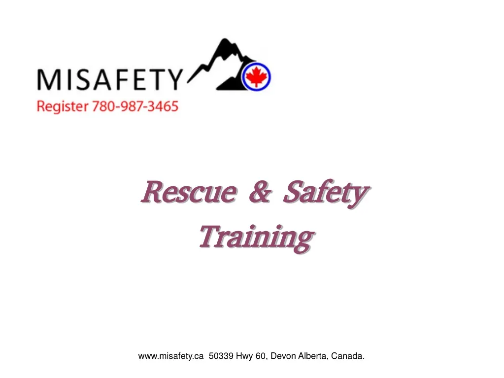 rescue safety training