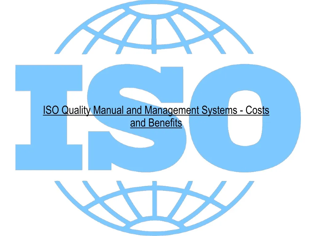 iso quality manual and management systems costs