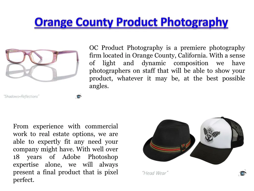 orange county product photography