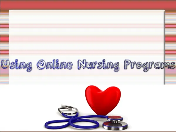Using Online Nursing Programs