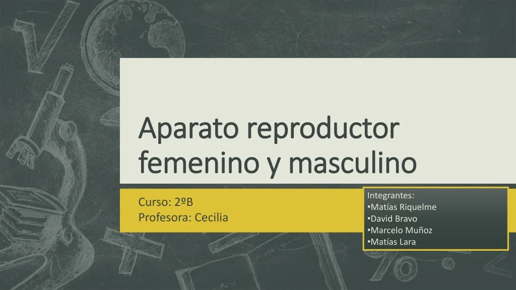 aparato reproductor femenino y masculino