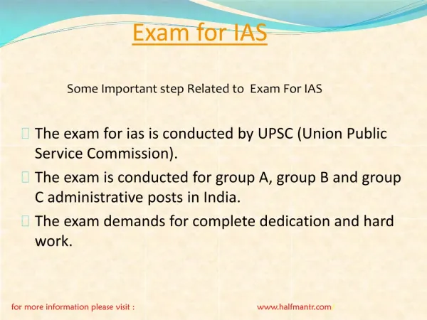 Some steps For Exam For IAS
