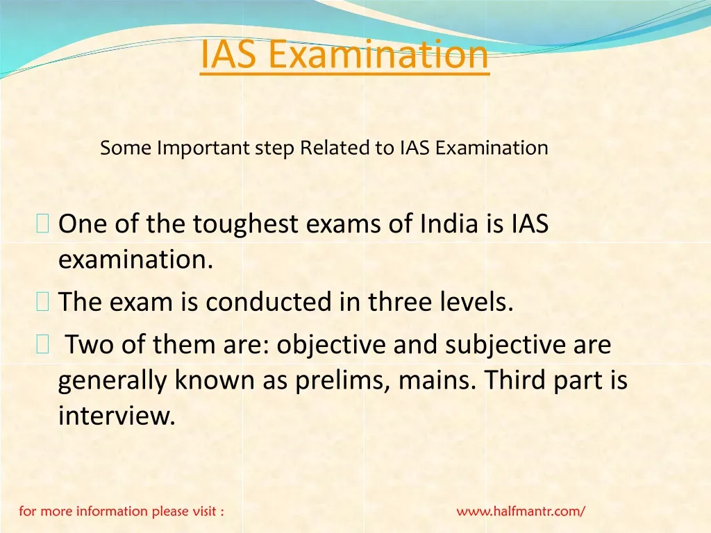 ias examination