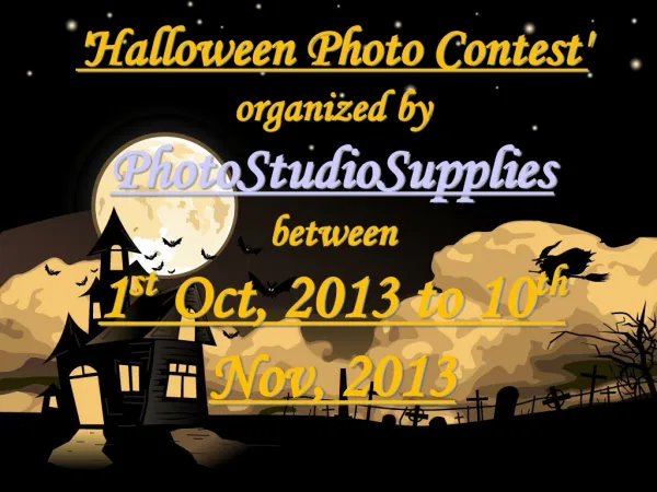 Halloween Photo Contest Organized by PhotoStudioSupplies