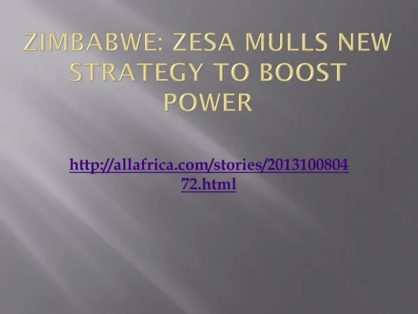 Zimbabwe: Zesa Mulls New Strategy to Boost Power