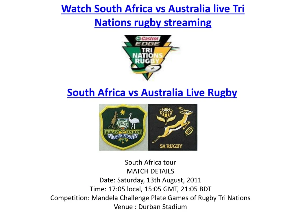 watch south africa vs australia live tri nations
