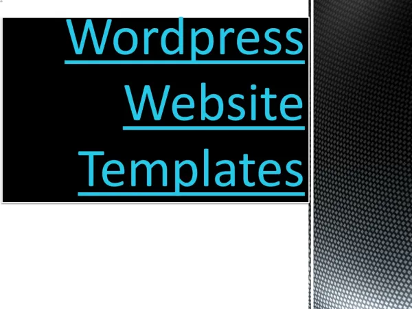 Wordpress Website Templates