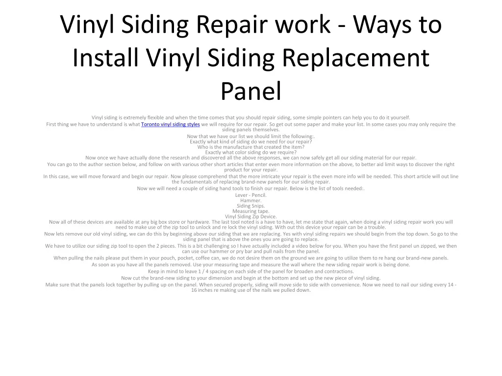 vinyl siding repair work ways to install vinyl siding replacement panel
