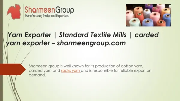 Yarn Exporter | Cotton Yarn Exporter | Pakistan Origin Yarn