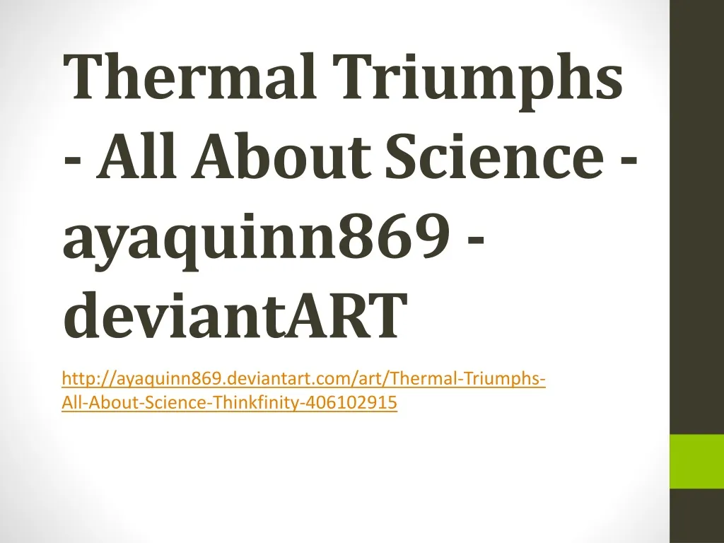 thermal triumphs all about science ayaquinn869 deviantar t