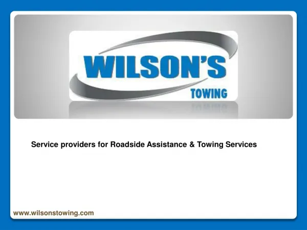 Service providers for Roadside Assistance