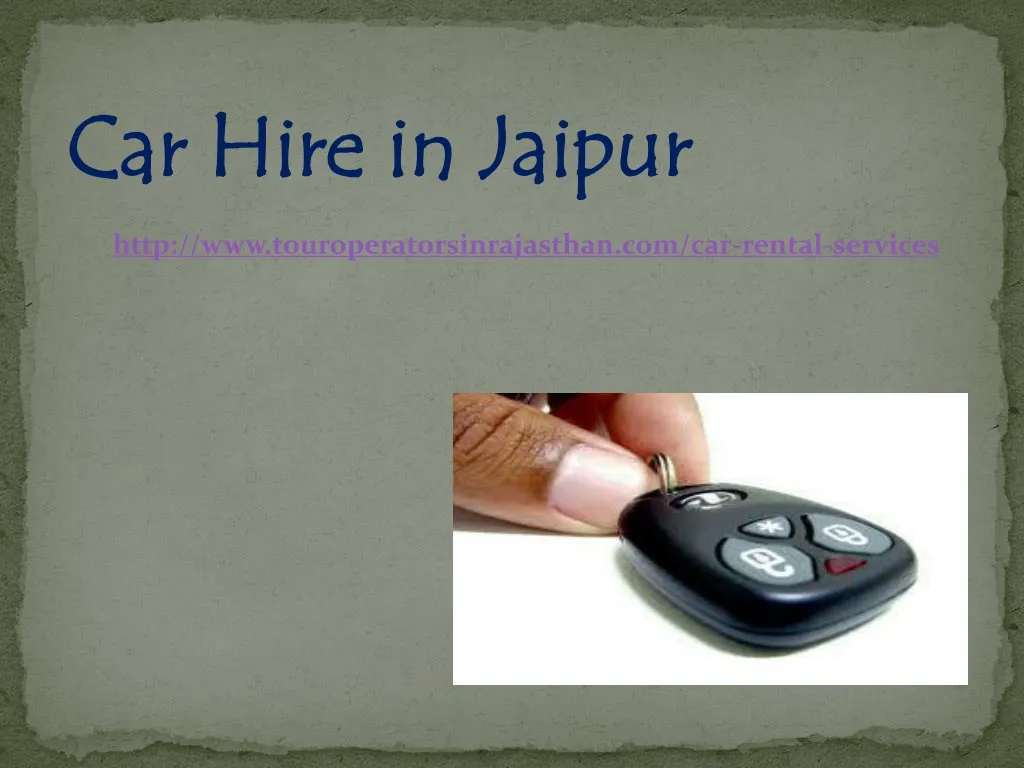 car hire in jaipur
