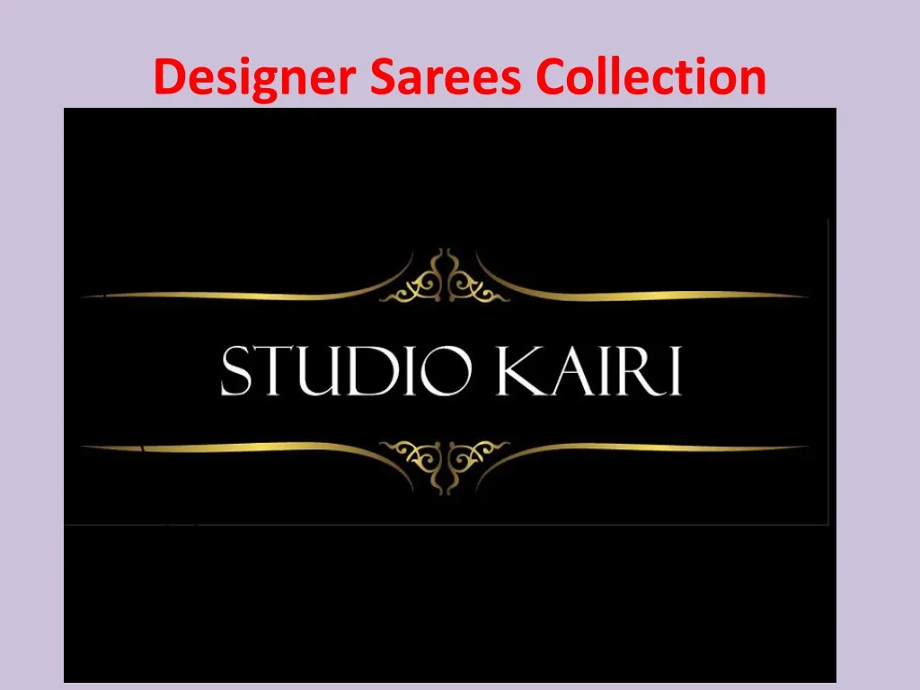 designer sarees collection