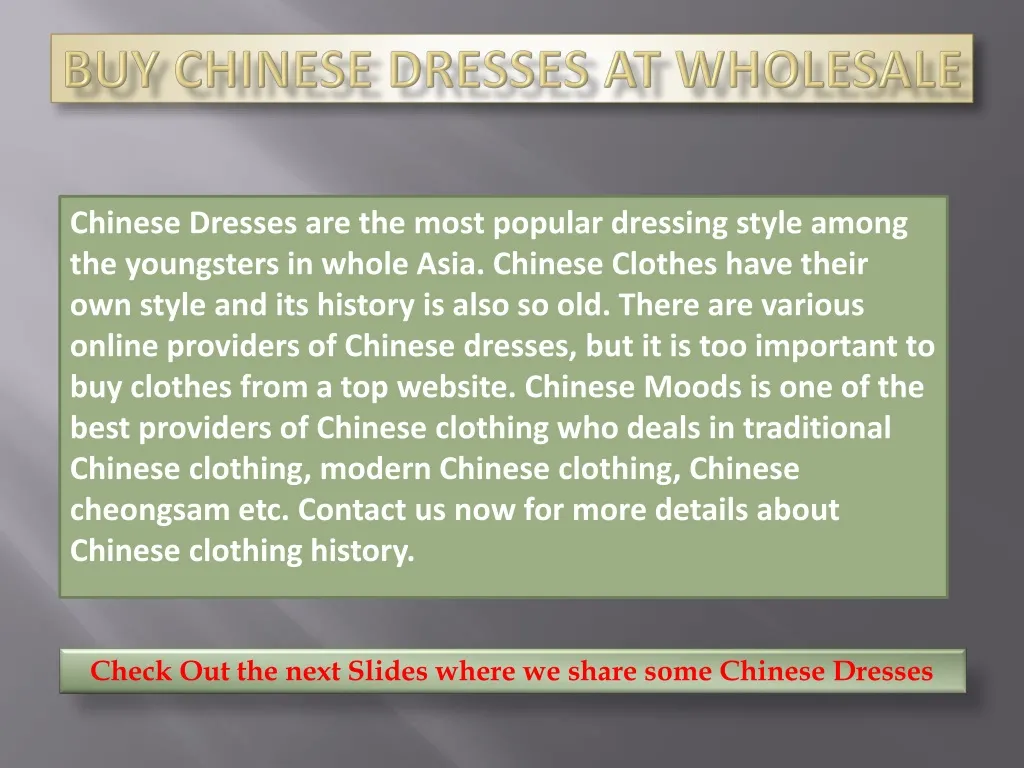 buy chinese dresses at wholesale
