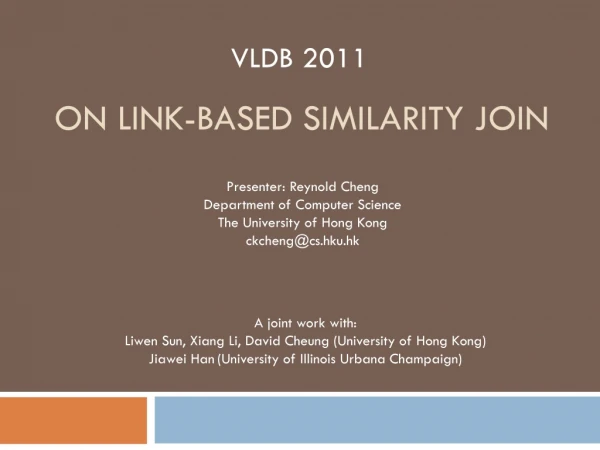 On Link-based Similarity Join