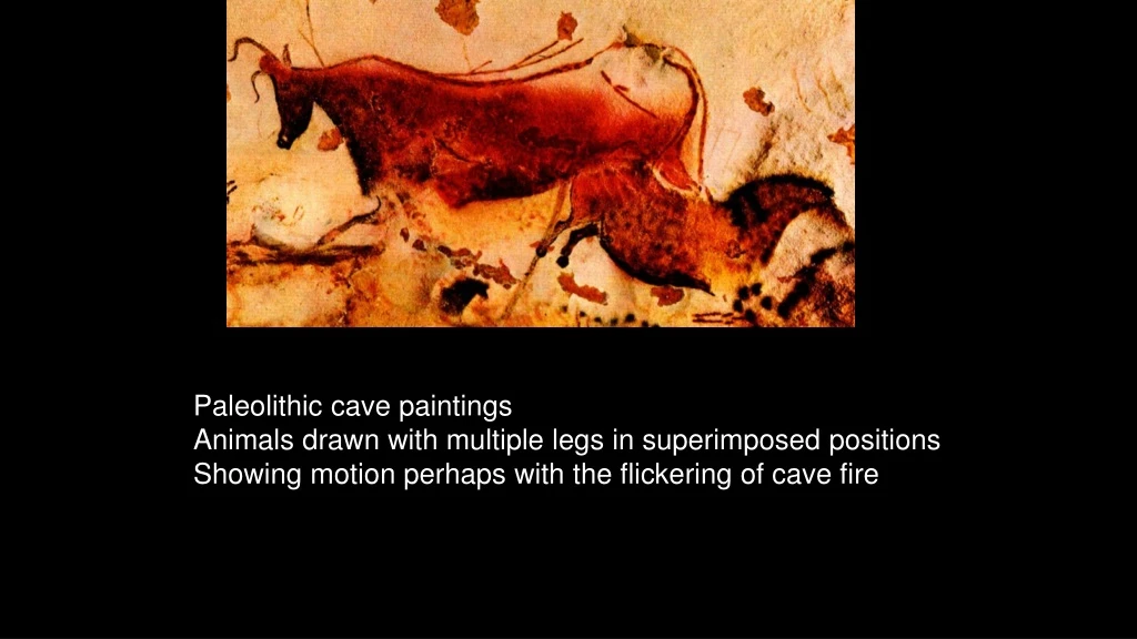 paleolithic cave paintings animals drawn with